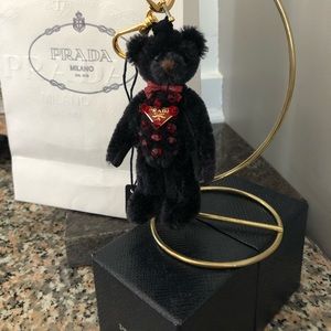 Prada Mohair & Swarovski Bag Charm Teddy Bear
